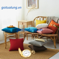 Gối tựa lưng sofa, vỏ gối chống thấm nước vuông 45x45