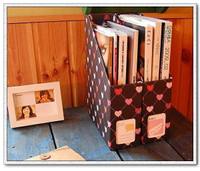 愛心雜誌收納盒 DIY桌上桌面整理盒 文件夾 雜誌架 檔案夾  書架 紙盒 收納盒 贈品禮品