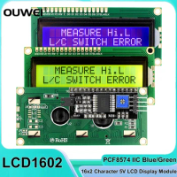 LCD1602 1602A LCD Module 16x2 Character LCD Display PCF8574T PCF8574 IIC I2C Interface 5V Blue / Yellow Green Screen for Arduino