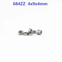 100pcs/lot 684 ZZ 684Z 684ZZ 4x9x4 mm deep groove ball bearings Miniature Mini bearing 4*9*4mm