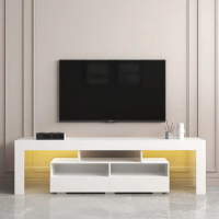 TV stand with LED lights, living room TV cabinet, entertainment media console, storage cabinet, decorative cabinet