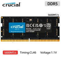 Crucial DDR5 RAM 16GB 24GB 32GB 48GB Notebook 4800MHz 5600MHz SODIMM 1.1V 262pin for Laptop Memory