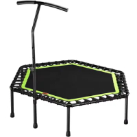 MDK Indoor Outdoor Garden Workout Bounce Exercise Jumping Hex Foldable Trampoline Bed for Adults Kids
