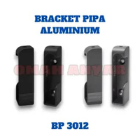 1 PASANG Braket Pipa Aluminium Kotak PAL 3012 Huben HITAM