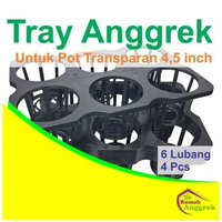 Tray Anggrek 6 lubang 2-4 Pcs pot transparan Jumbo 4,5 inch/14 cm anggrek bibit trey fleksibel cup 4