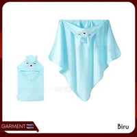 Handuk Bayi Topi Karakter Animal Microfiber Lembut Berdaya Serap Tinggi Kimono Mandi Premium Motif G