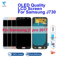 OLED LCD For Samsung Galaxy J7 Pro J730 2017 LCD Display Touch Screen Digitizer Assembly Parts Replacement with Free Tools Glue