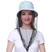 Head Face Mask Hat Casual Net Mesh Breathable Fishing Cap Mesh Covers Anti-mosquito Cover Mosquito Net Cap Unisex