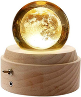 【日本代購】ZEROONE 音樂盒 雪花圓頂 水晶 球 可愛 時尚 間接照明 LED燈 USB充電式 投影功能 室內裝飾 月球