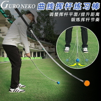 高爾夫揮桿 練習器  動作節奏訓練棒 曲線平面桿 頭回正輔助糾正器
