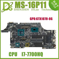 KEFU MS-16P11 Notebook Mainboard FOR MSI MS-16P11 VER:1.0 LAPTOP MOTHERBOARD With I7-7700HQ CPU GTX1070-8G GPU 100% Tested