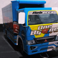 miniatur truk oleng hm cabe non lampu