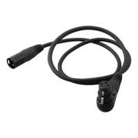 XLR Microphone Extension Cable 90 Degree Female to Straight Male Suitable for Stage Lighting Electric Piano Electric Drum
