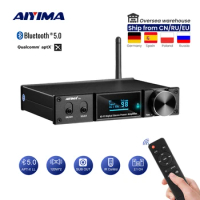AIYIMA D05 2.1 Home Theater APTX Bluetooth 5.0 Power Amplifier Amplificador 120Wx2 Digital Sound Subwoofer Amplifier USB DAC Amp