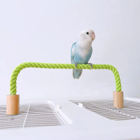 Flexible U-Shaped Parrot Rope Perch | Bendable Climbing Stand for Cockatiel/Lovebird