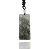 【喜緣玉品】天然烏雞翡翠無事牌02玉珮(直)