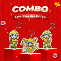 Combo 3 Chiếc Móc Khoá Luce, Luce Say Hi, Luce Tình Yêu 2D Annime Nhựa Mice Ép Cứng Catholic Gifts. 