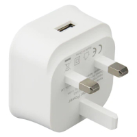 100pcs 3 Pin UK Plug 5V 2A Single USB Wall Charger Phone Travel Power Adapter Home Charging for iPad Phones Tablets