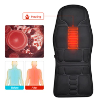 Massage Chair Cushion Heated Vibrator Auto Home Office Low Back Pain Massage Pad Electric Back Massager Massage Chair