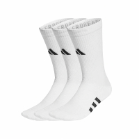 【adidas 愛迪達】襪子 Performance Light 男女款 白 黑 長襪 中筒襪 基本款 吸汗 愛迪達 三雙入(HT3443)