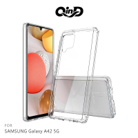 QinD SAMSUNG Galaxy A42 5G 雙料保護套 透明殼 硬殼 背蓋式【APP下單4%點數回饋】