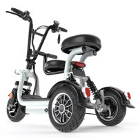 CC Dual motor 3 wheel electric folding bike tricycle