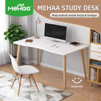 Mehaa Meja Belajar Kerja Kayu Minimalis 100x50CM / 60x40CM Serbaguna Furniture