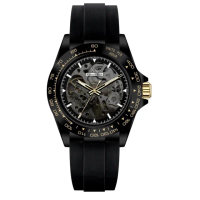 【RICHARD RICH】愛時 RR 海軍上將系列 夜空黑縷空錶盤自動機械氟矽膠腕錶(雙面鏤空機械錶)
