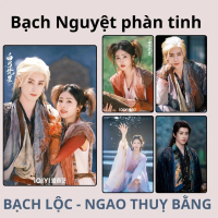Bạch nguyệt phàn tinh - Bạch Lộc x Ngao Thuỵ Bằng set 17 card bo góc, mỹ nam mỹ nữ hoa ngữ