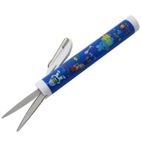 小禮堂 迪士尼 玩具總動員4 筆型攜帶式剪刀《藍白.Q版》事務剪.事務用品