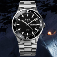 BALL波爾 B2_Roadmaster 微型氣燈 陶瓷錶圈機械錶-黑43mm DM3050B-S8J-BK