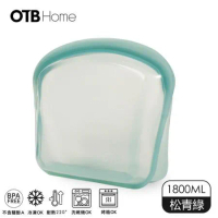OTB 3D鉑金矽膠保鮮袋1800ml 松青綠