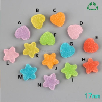 Resin Love Cookies Candy Slime Charms 10pcs Polymer Filler Addition Slime Accessories Toy Lizun Supplies Model Clay Kit for Kids