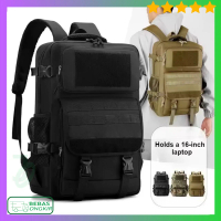 MOJOYCE Tas Ransel Kanvas Military 45L Traveling Hiking Backpack Waterproof Bahan Oxford Tebal Dan K