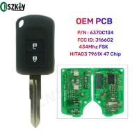 CNSZKEY P/N:6370C134 Remote Key Control 434Mhz 2 Buttons HITAG3 7961X 47 Chip For Mitsubishi Eclipse Cross FCC ID:J166C2 OEM PCB