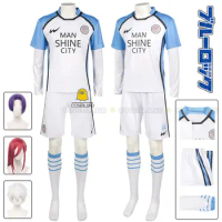 Blue Lock Anime Cosplay Costume Wig Nagi Seishirou MAN SHINE CITY Football Jersey Chigiri Hyouma Mikage Reo Cosplay Sportswear