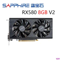 SAPPHIRE RX580 8GB V2 Graphics Cards 256Bit GDDR5 Video Card for AMD RX 500 series RX 580 8G D5 V2 1284MHz 7000MHz PC Maps Used