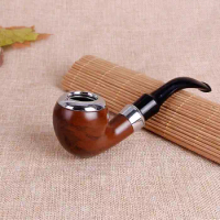 Classic Pipe Chimney Filter Wood Smoking Pipes Portable Herb Tobacco Pipe Cigar Narguile Grinder Smoke Cigarette Holder