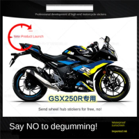Applicable to GSX250R modified version of flower pull flower car stickers decals fuel tank stickers fish bone stickers