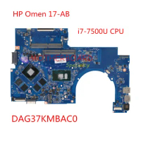 For HP Omen 17-AB Laptop Motherboard W/ i7-7500U CPU DSC1050 DAG37KMBAC0 L02696-601 L02696-001 DDR4