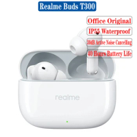 Realme Buds T300 Wireless Earphone Bluetooth 5.3 IP55 Waterproof 40 Hours Battery Life Headphone 30dB Active Noise Cancelling