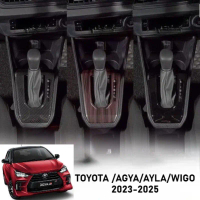 ตัวป้องกันแป้นคันเกียร์, TOYOTA / AGYA / AYLA/WIGO, ลายคาร์บอนไฟเบอร์, สำหรับปี 2023-2025