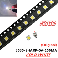HSGD 50pcs SHARP High Power LED LED Backlight 2W 3535 6V Cool white 135LM TV Application Free shipping in some countries