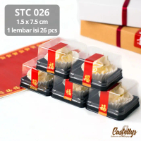 Sticker Stiker STC 026 Label Fu Merah Kue Mooncake Pia Hampers Imlek