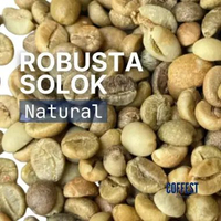 [Green Bean] ROBUSTA SOLOK NATURAL 1kg | Biji Kopi Mentah Grade 1 Espresso Blend Base