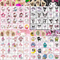20Pcs Sanrio Series Tattoo Stickers Waterproof Cute Kuromi Sticker Funny Cartoon Kids Girls Christmas Birthday Gift Reward Toy