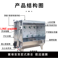 {台灣公司 可開發票}水簾柜噴漆臺環保小型噴漆柜不銹鋼漆霧凈化設備除塵噴漆房水簾機【7天內發貨】