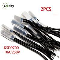 2Pcs Ksd9700 Bimetal Disc Thermal Switch 250V 10A 1No 1Nc