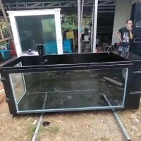 bak 230x110x90 kaca 2 sisi bak ikan hias fiberglass Kombinasi filter samping