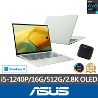 【ASUS】1TB外接SSD組★14吋i5輕薄筆電(ZenBook UX3402ZA/i5-1240P/16G/512G/W11/EVO/2.8K OLED)